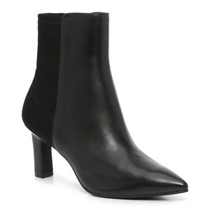 Stuart Weitzman Lauri 75 Women's Stretch Leather Bootie Heel Boots Black Sz 11.5